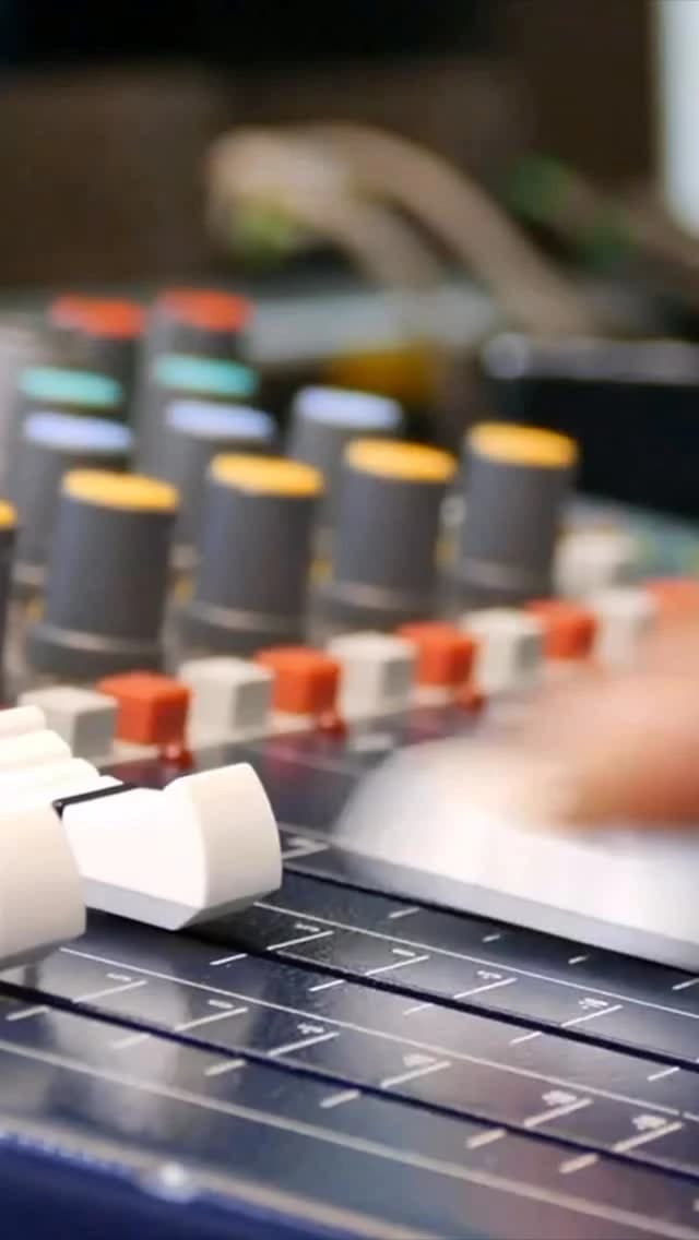 Audio mixing console illustrating noise pollution