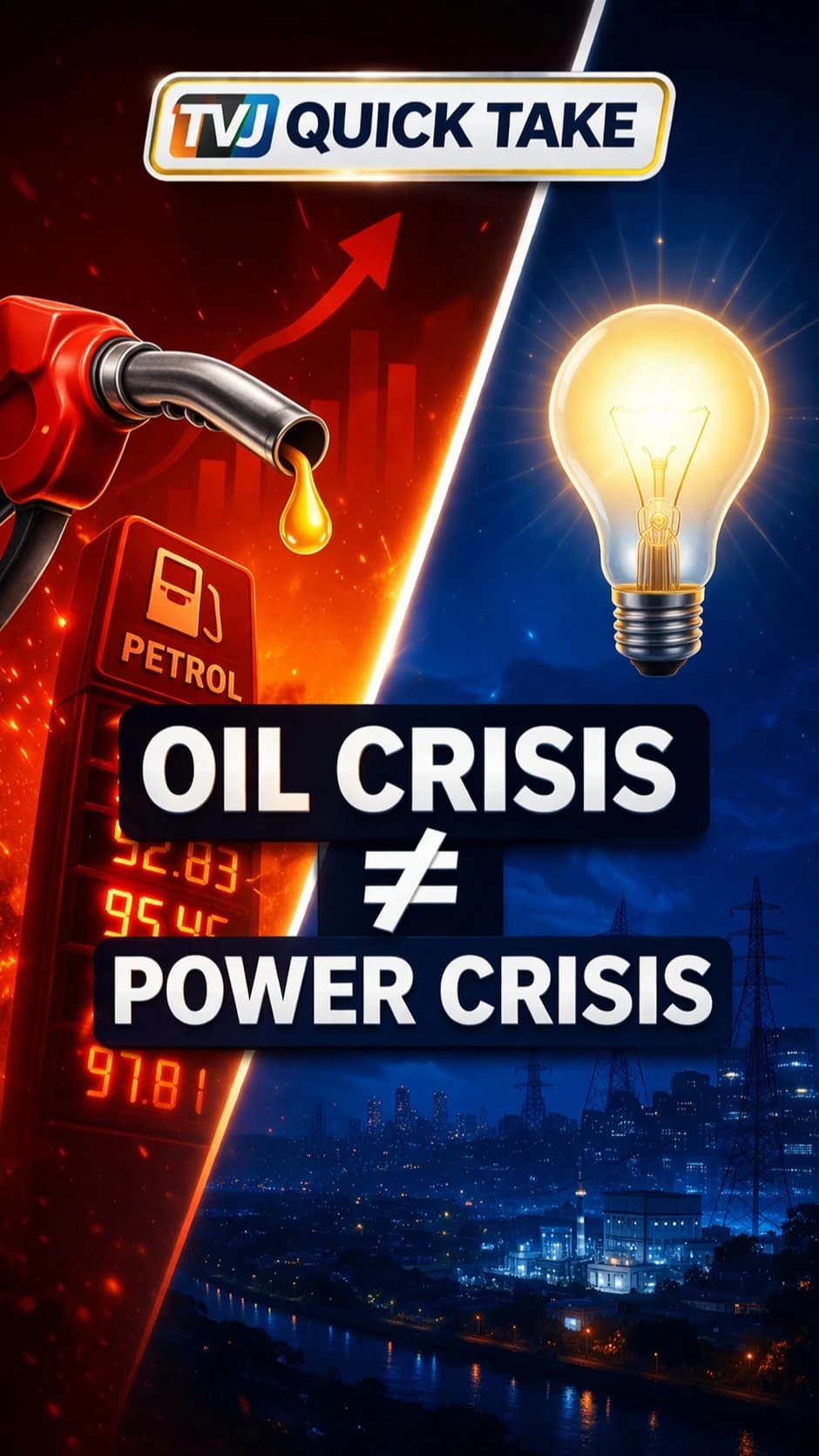 Oil crisis versus power crisis