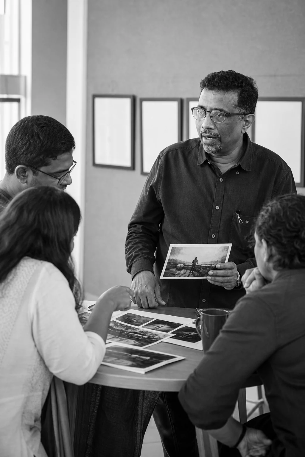 Ravi leading an interactive media workshop